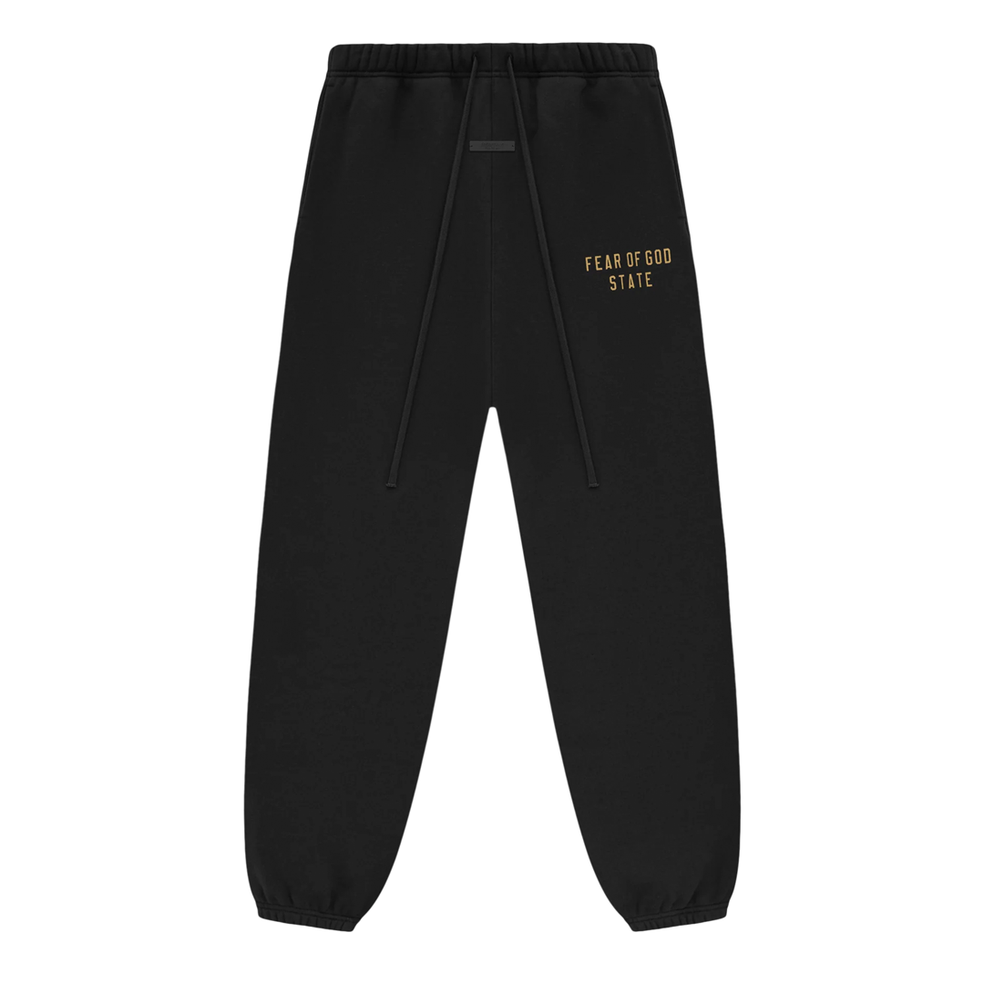 Fear of God Essentials Fleece Essential Sweatpant Black | Hushlife