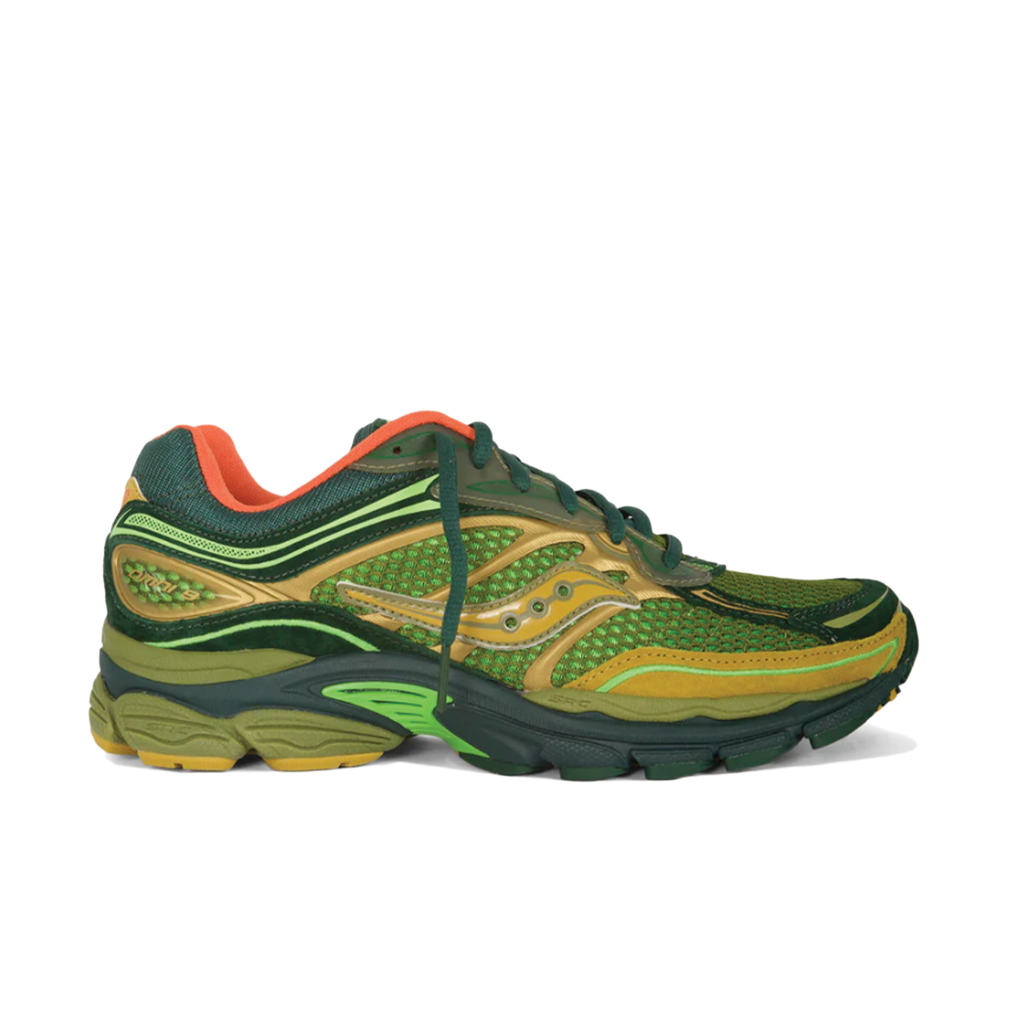 Saucony Progrid Omni 9 Green Orange Hushlife boutique Hush Life Boutique