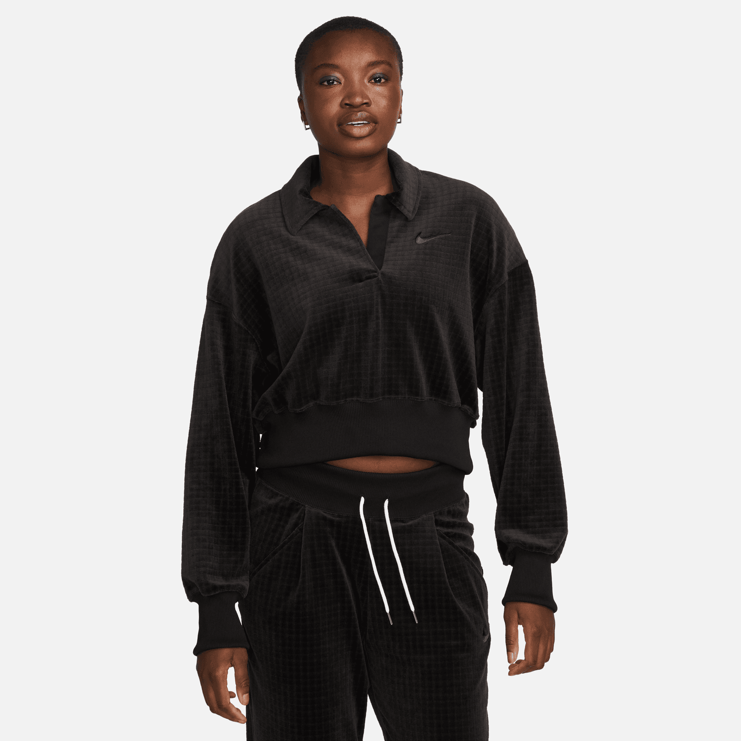 Nike velour deals sweatshirt