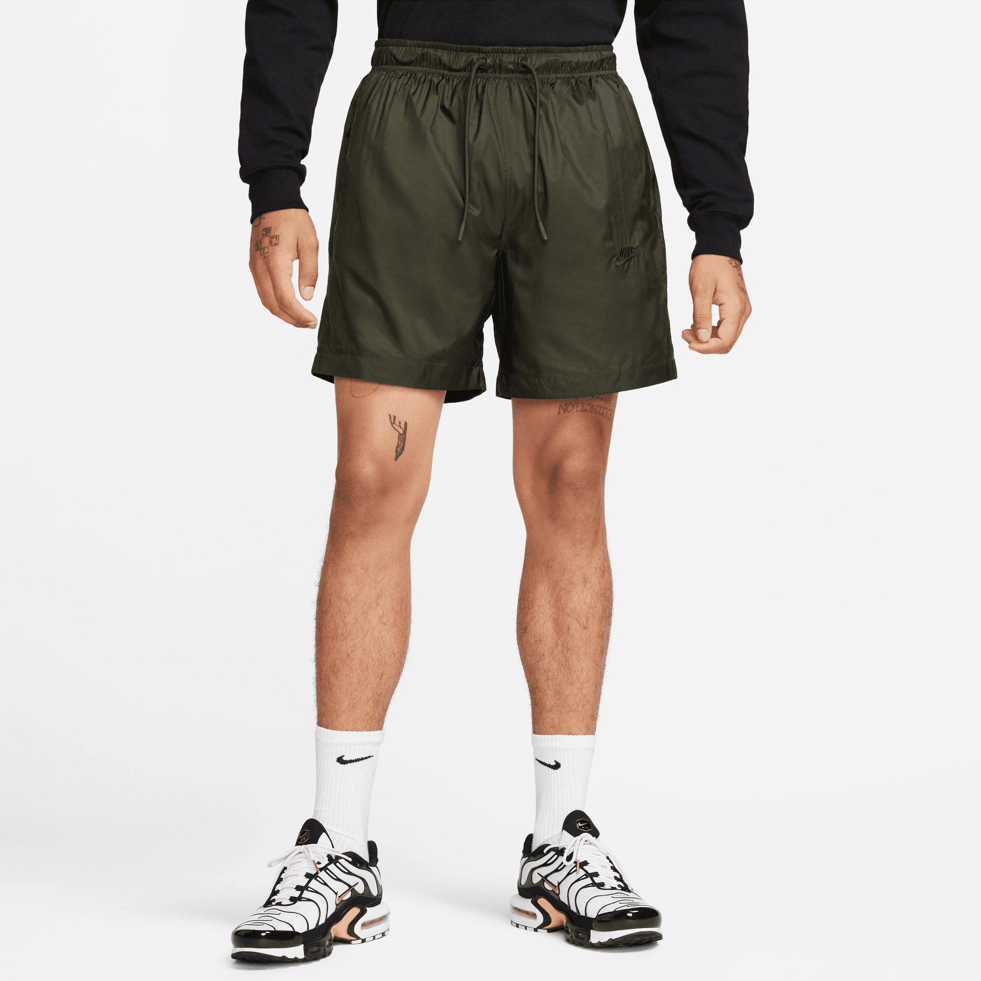 olive green nike tech sweatsuit