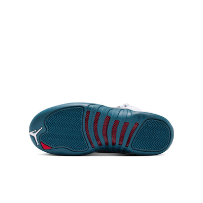 Air Jordan 12 Retro Big Kids' Shoes White/French Blue-Metallic Silver