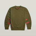 GSxWVB Oversized Sweat LS Army Green