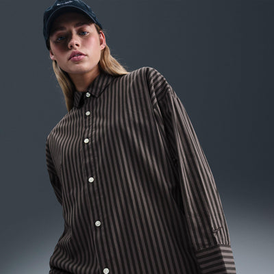 Nike Sportswear Women's Stripe PPLn Bttn Up Black
