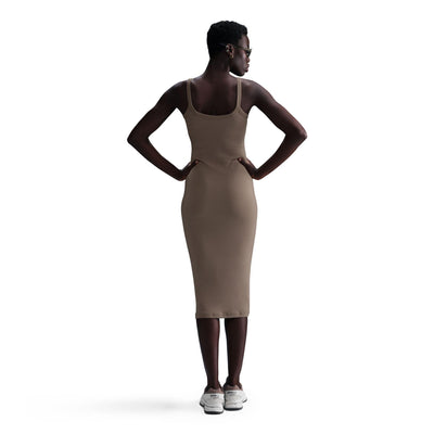 Nike Sportswear Chill Knit Women's Tight Mini-Rib Tank Dress Mink Brown