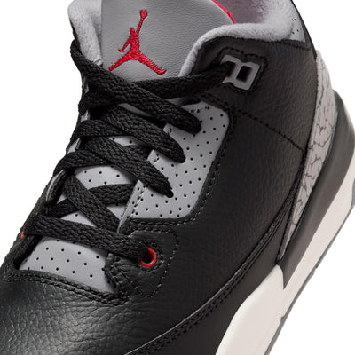 Jordan 3 Retro Little Kids' Shoes Black/Fire Red-Cement Grey-Summit White