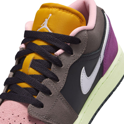 Air Jordan 1 Low SE Big Kid's Shoes Oil Grey/White-Cave Stone-Arctic Punch