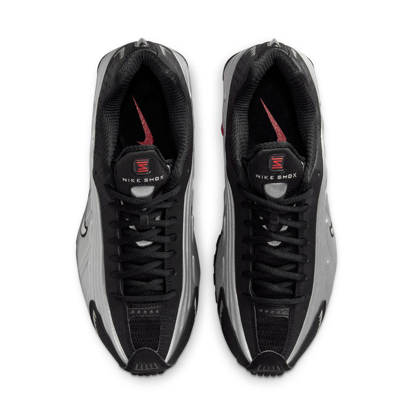 Women's Nike Shox R4 Black/Metallic Silver-Light Crimson