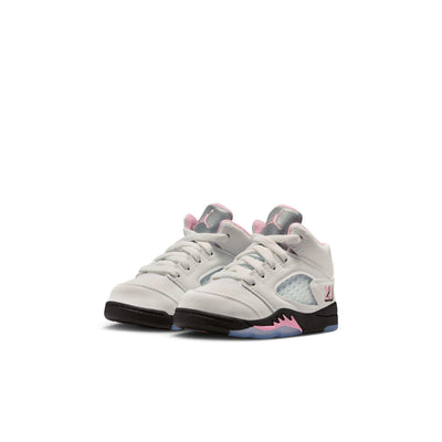 Jordan 5 Retro OG Baby/Toddler Shoes White/Med Soft Pink-Black