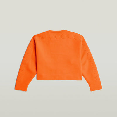 GSxWVB Oversized Short Sweat Knit R Signal Orange