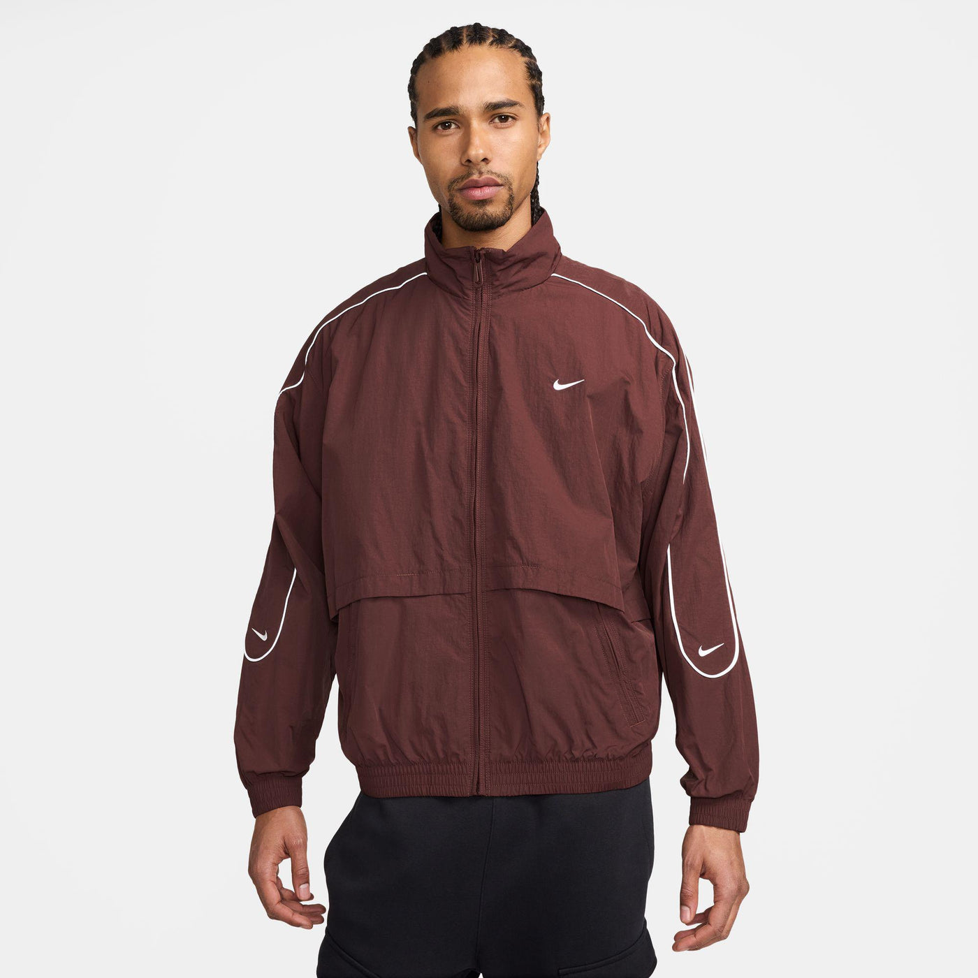 Nike Sportswear Solo Swoosh Men's Woven Track Jacket Dark Pony