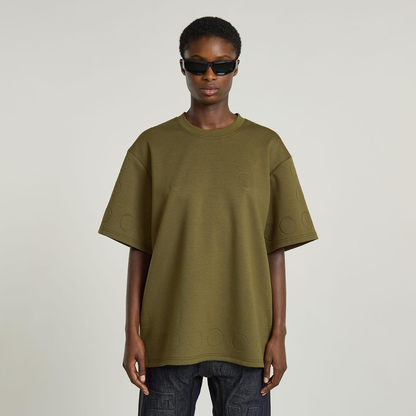 GSxWVB Oversized Boxy Tee Army Green