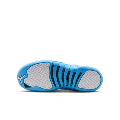 Air Jordan 12 Retro Big Kids' Shoes White/University Blue-Metallic Silver
