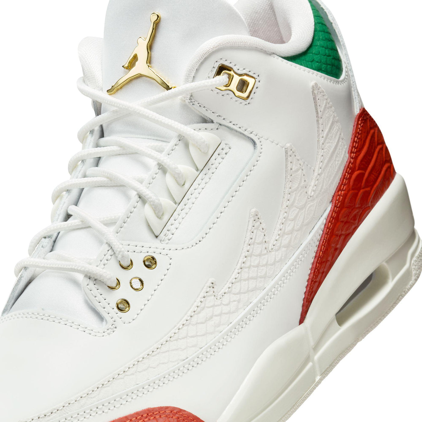 Air Jordan 3 Retro "El Vuelo" Summit White/Metallic Gold-Pine Green