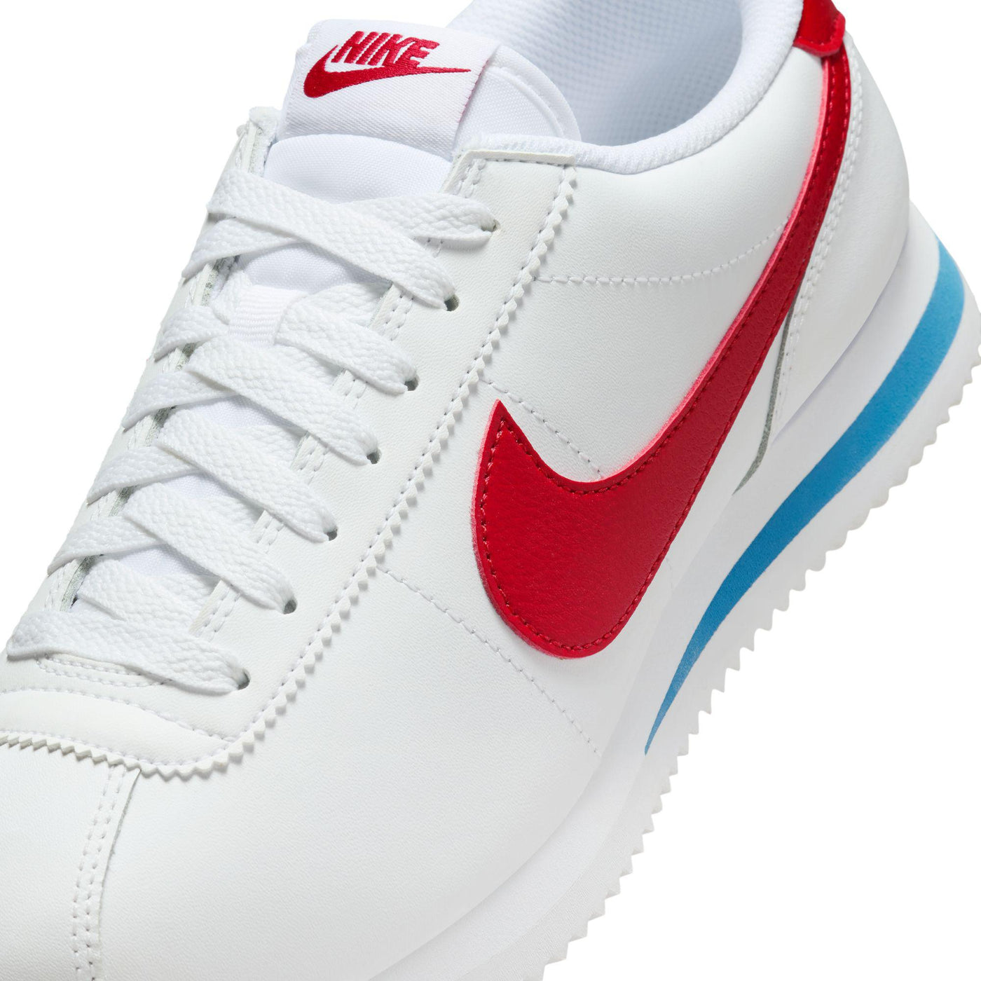 Women's Nike Cortez Leather White/Varsity Red-Varsity Blue