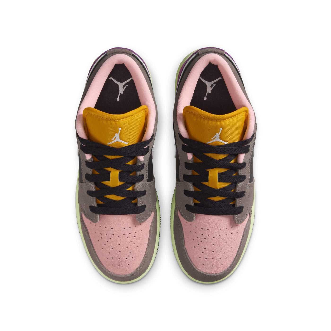 Air Jordan 1 Low SE Big Kid's Shoes Oil Grey/White-Cave Stone-Arctic Punch
