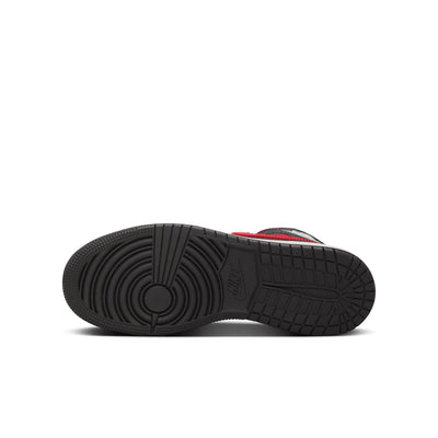 Air Jordan 1 Mid Big Kids' Shoes Black/Varsity Red-Summit White