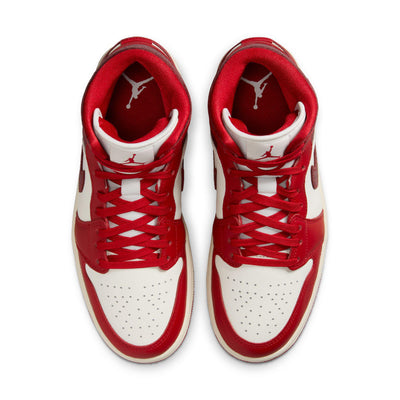 Women's Air Jordan 1 Mid SE Sail/Varsity Red-Team Red