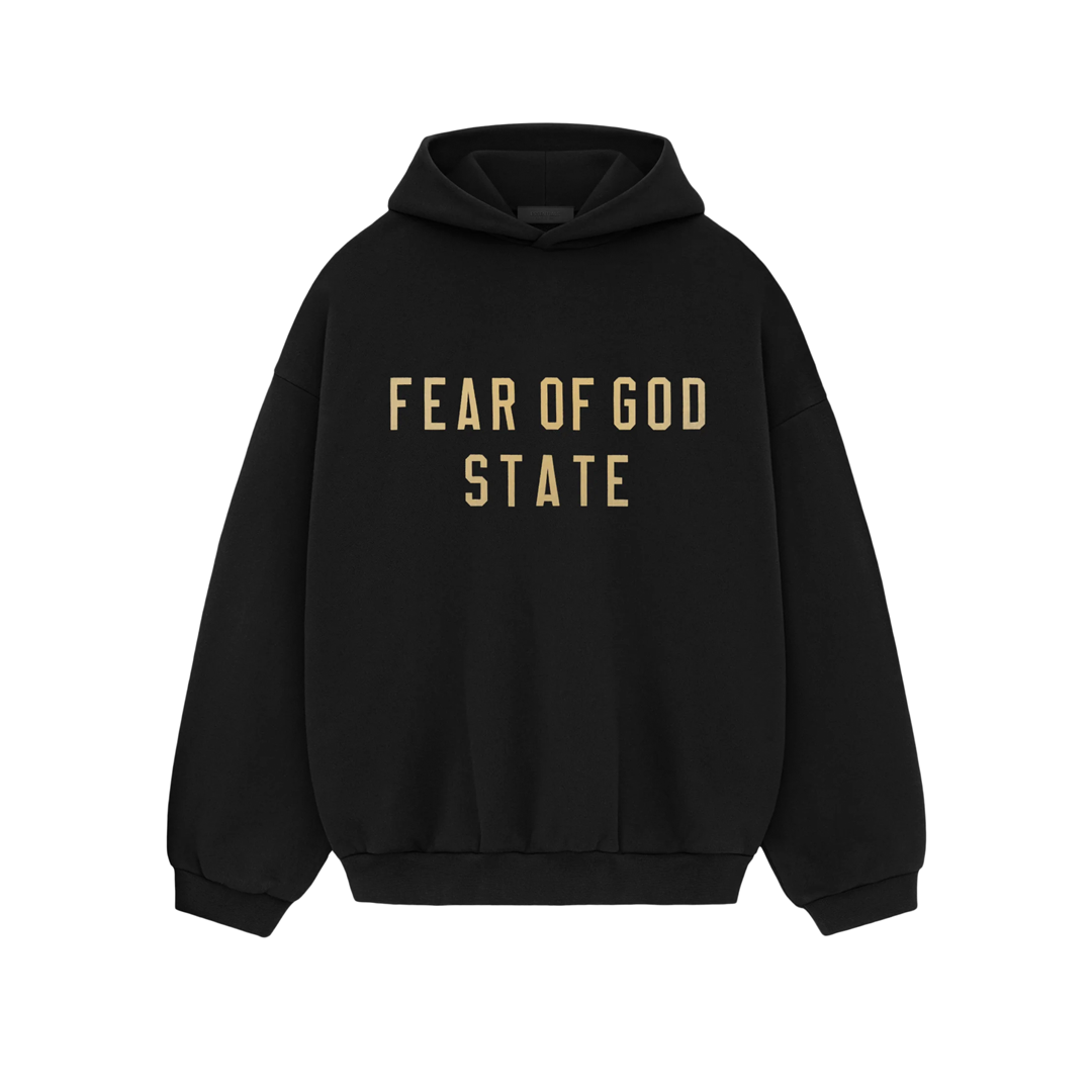 Fear of God Essentials Fleece Hoodie Black | Hushlife Boutique