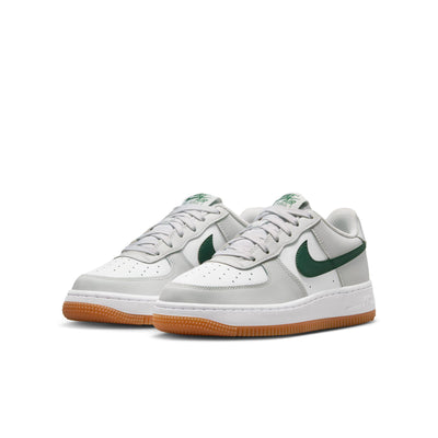 Nike Air Force 1 Big Kids' Shoes Photon Dust/White-Fir-Gum Med Brown