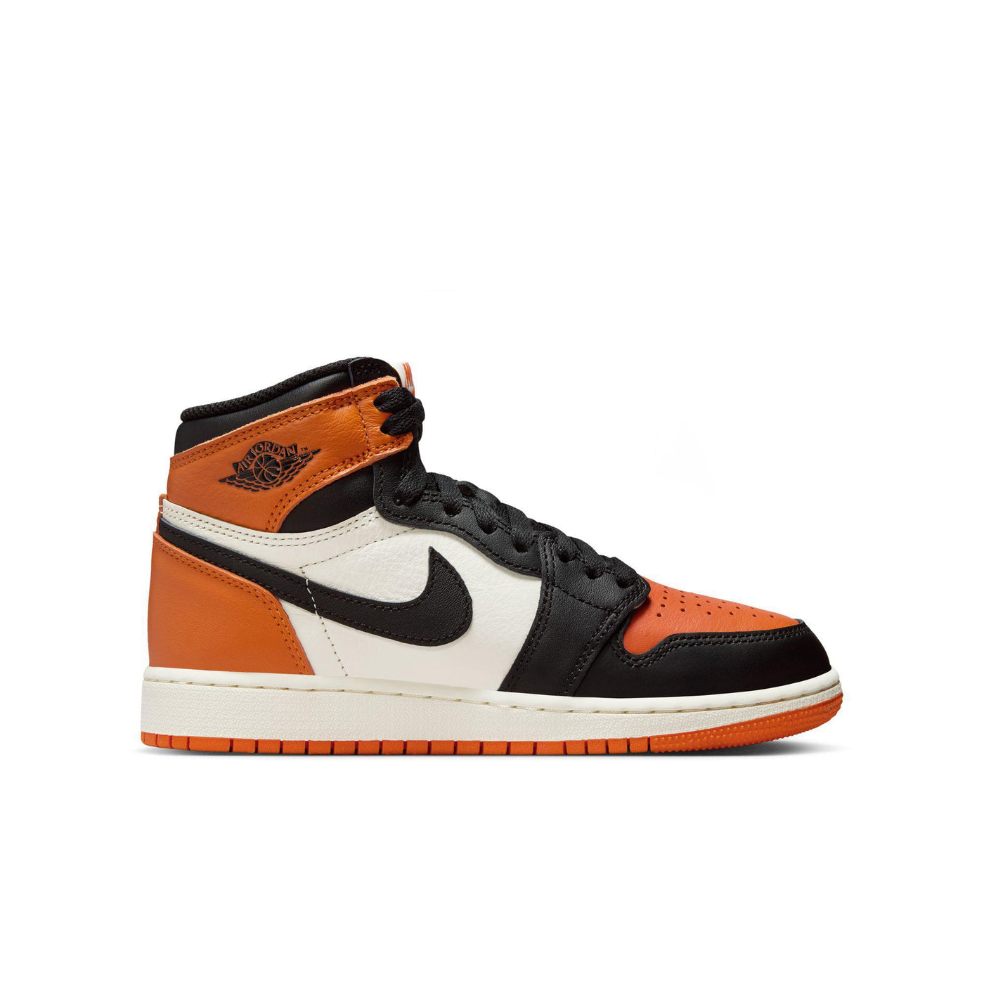 Air Jordan 1 High OG Big Kids' Shoes Black/Black-Sail-Starfish