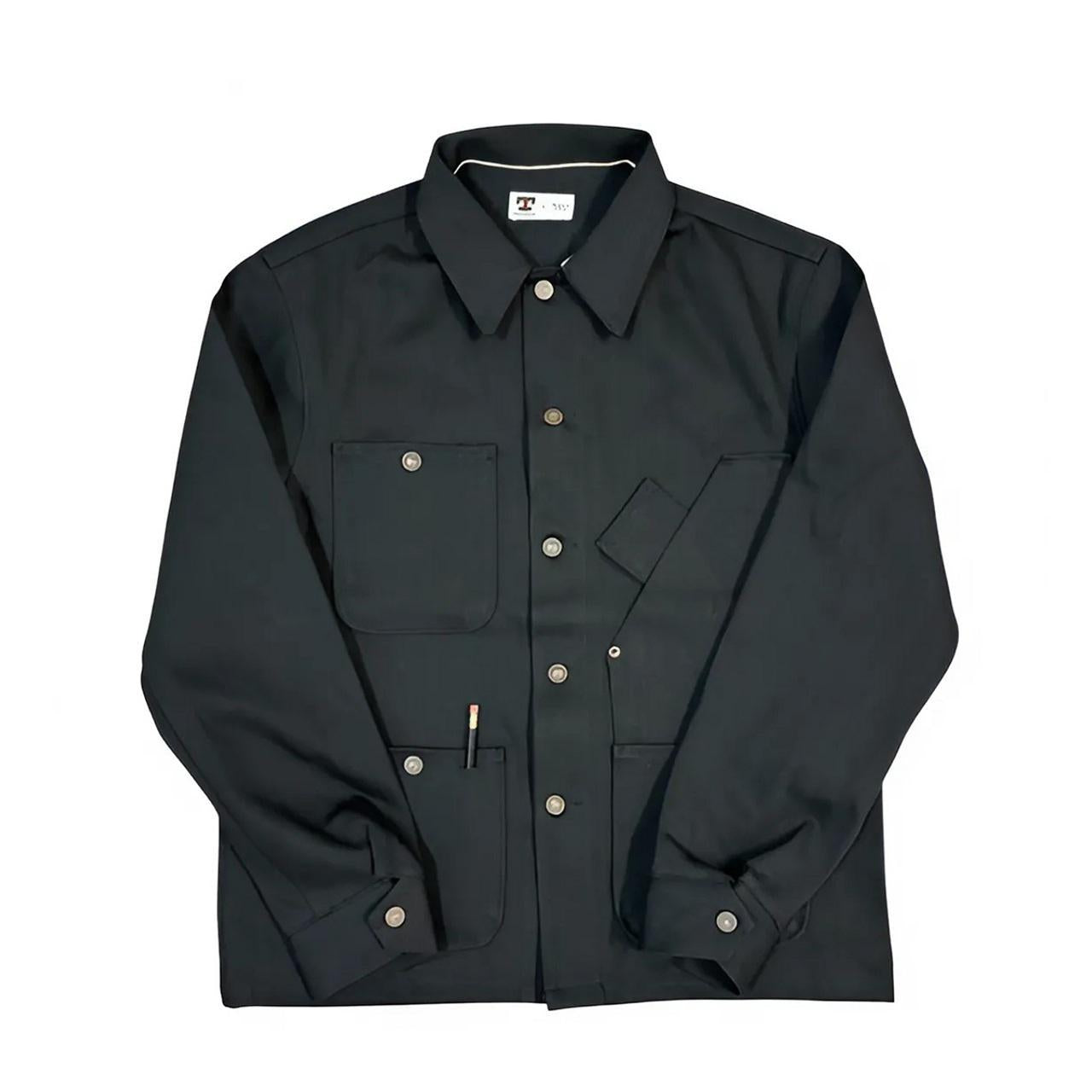 Tellason Coverall Jacket Japanese Selvedge Denim 13.5 oz. Black