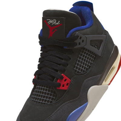 Air Jordan 4 Retro OG Big Kids' Shoes Black/Fire Red-Deep Royal Blue
