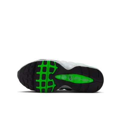 Nike Air Max 95 Big Kids' Shoes Light Smoke Grey/Black-Green Strike-White