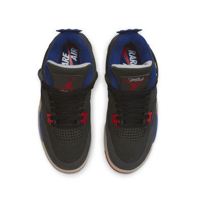 Air Jordan 4 Retro OG Big Kids' Shoes Black/Fire Red-Deep Royal Blue
