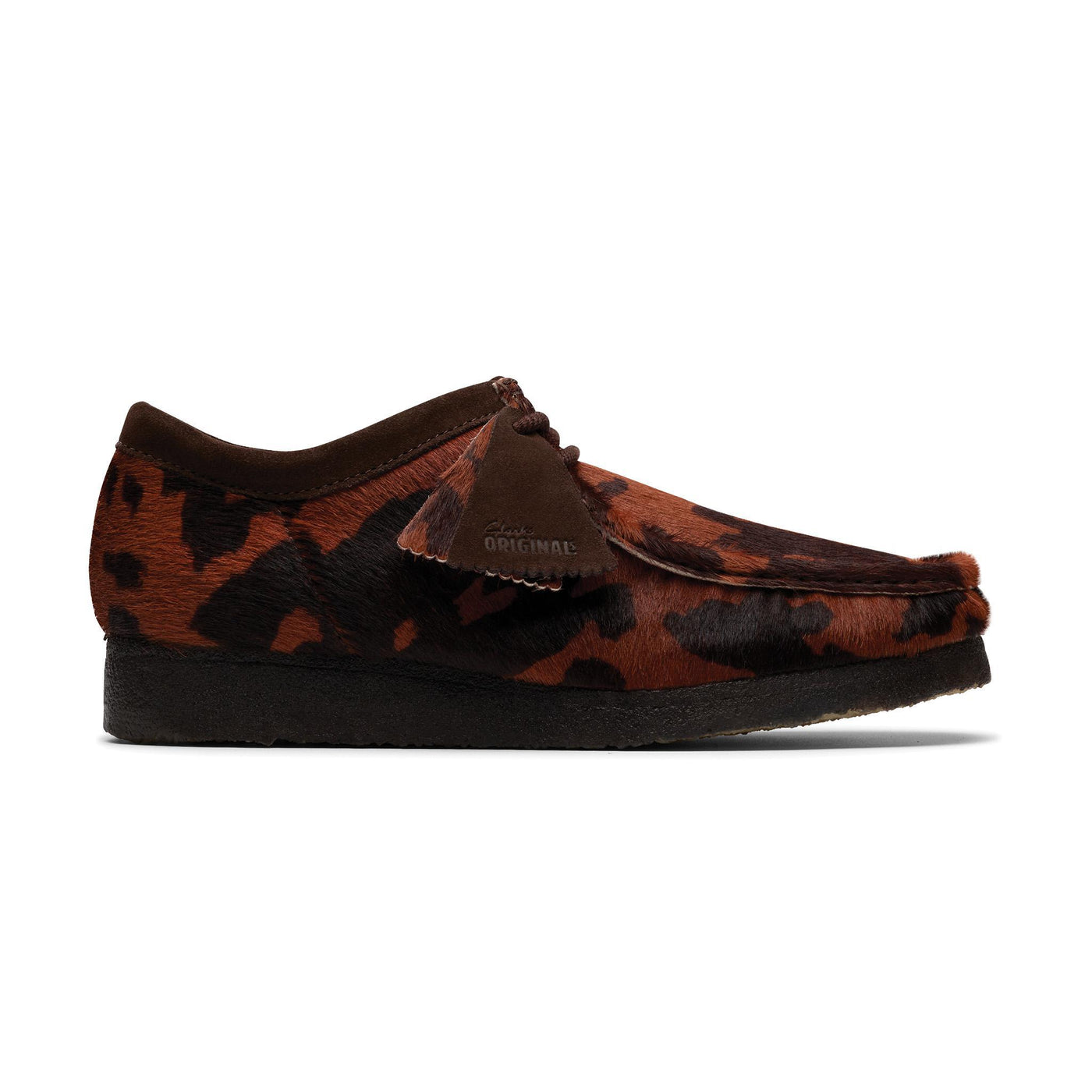 Clarks Wallabee Brown Cow Print