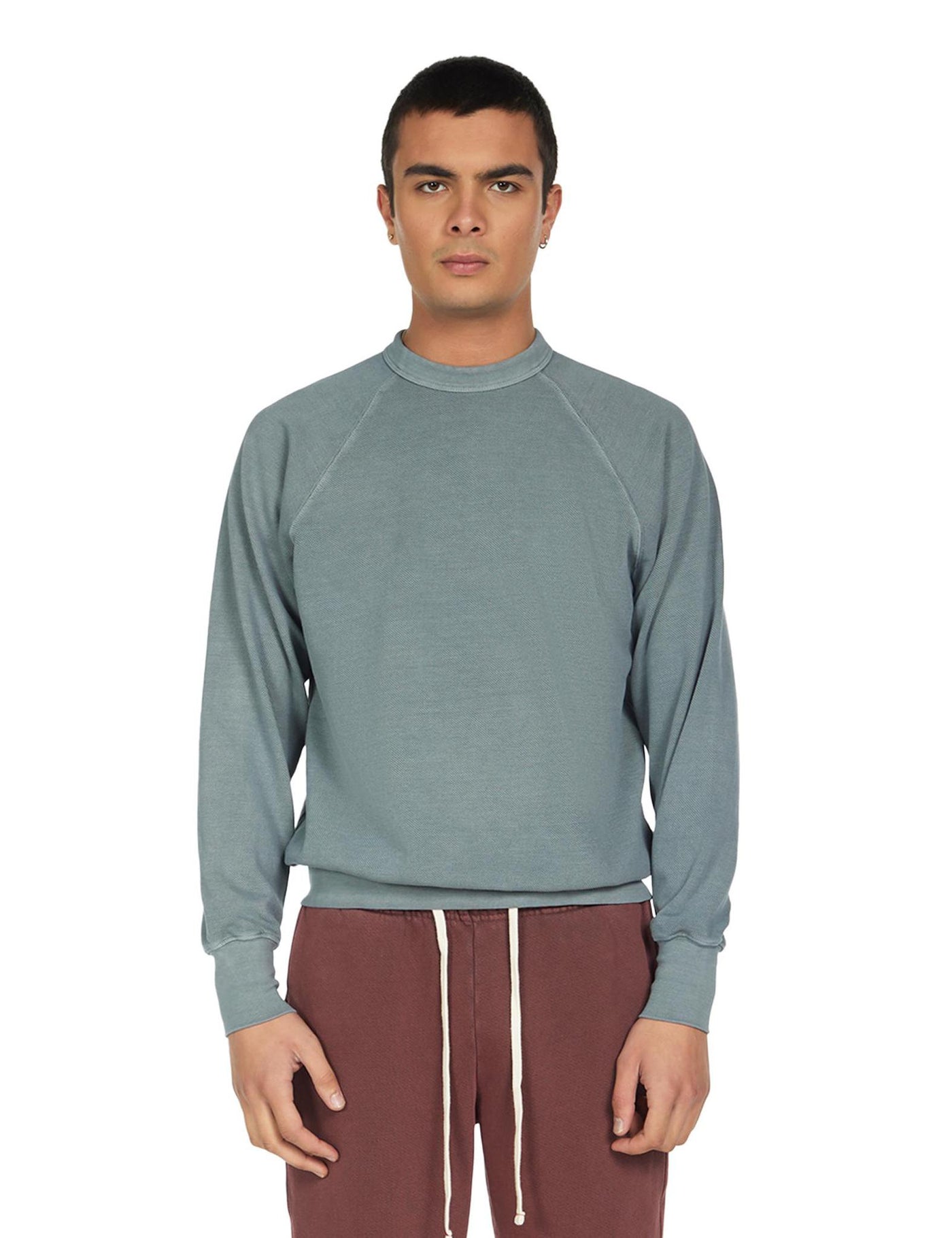 Les Tien Pique Binded Neck Raglan