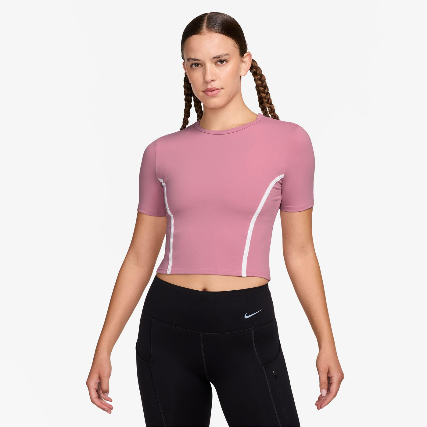 Nike One Fitted Women's Dri-FIT Short-Sleeve Top Elemental Pink
