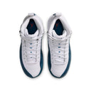Air Jordan 12 Retro Big Kids' Shoes White/French Blue-Metallic Silver