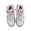 Air Jordan 5 Retro Big Kids' Shoes White/Med Soft Pink-Black
