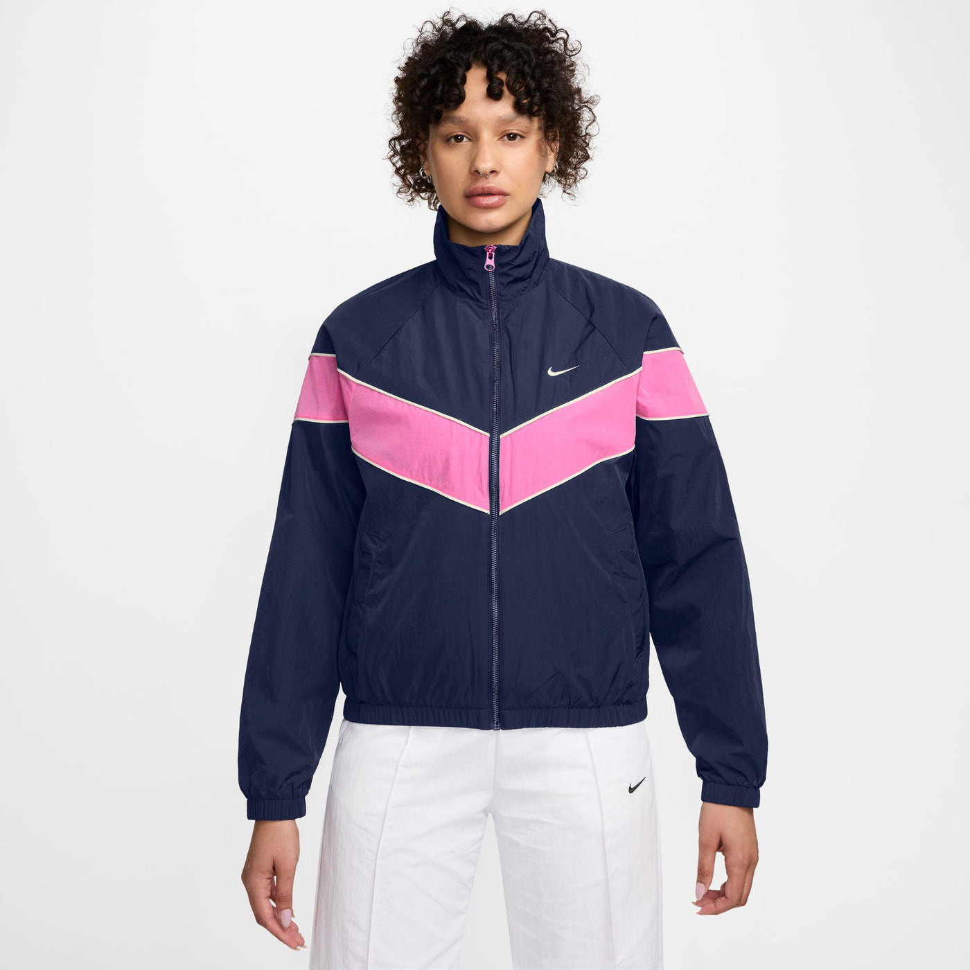 Nike Windrunner Women's Loose UV Woven Full-Zip Jacket Midnight Navy