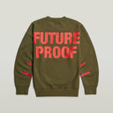 GSxWVB Oversized Sweat LS Army Green