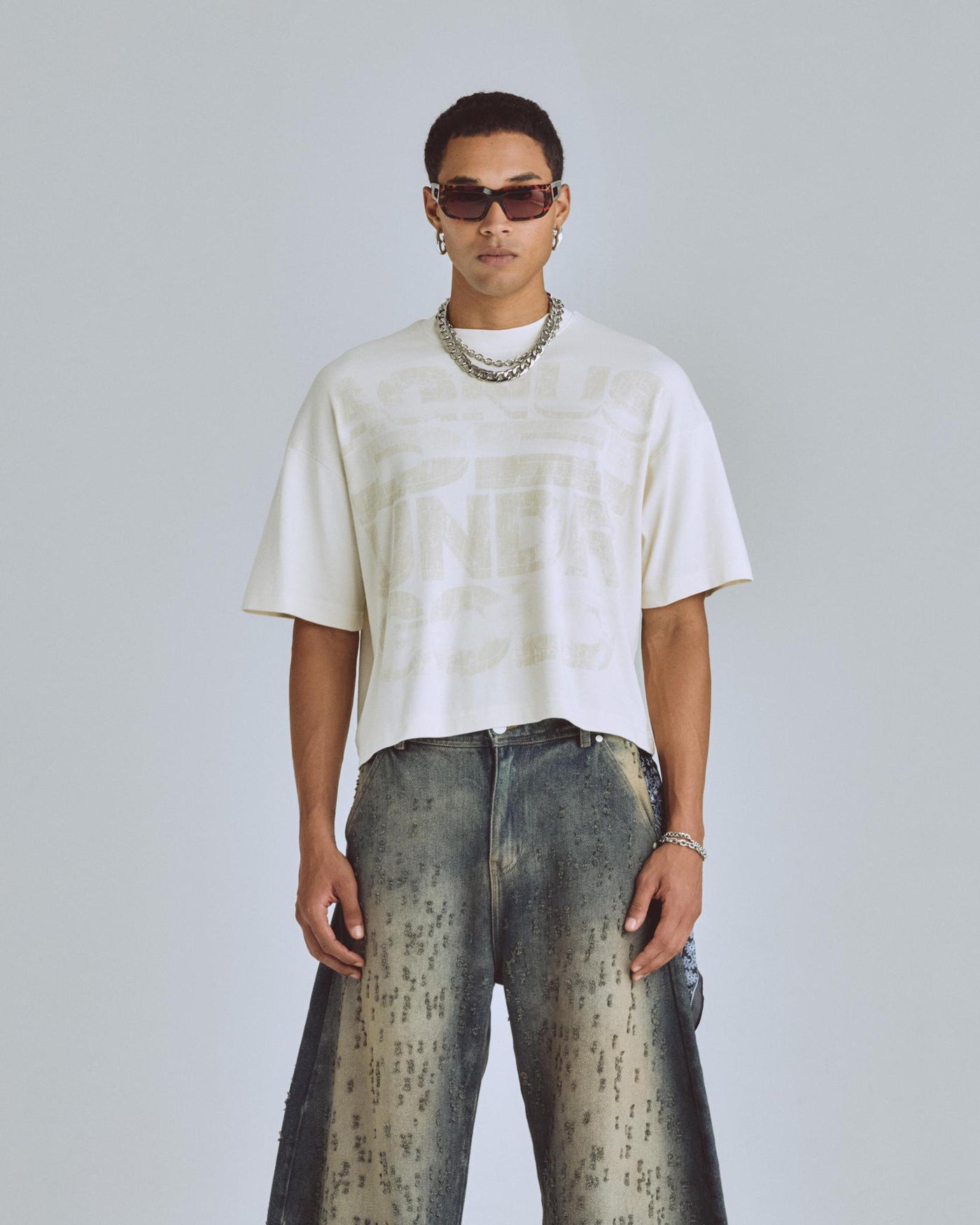 Undergold Agnus Dei Chrome Boxy Fit T-Shirt Cream