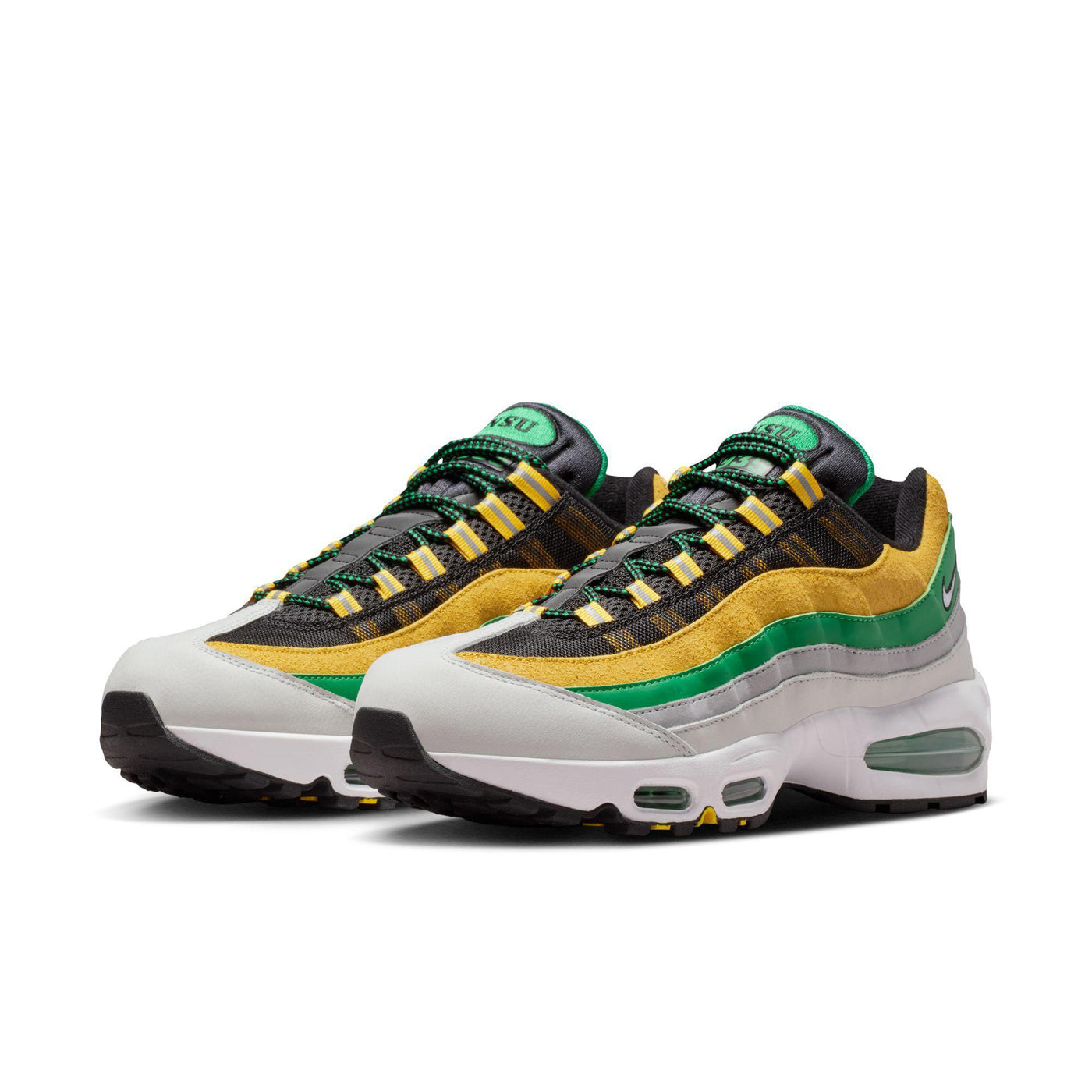 Nike Air Max 95 Big Bubble x Norfolk State Black/White-Court Green-Midwest Gold