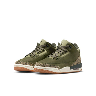 Air Jordan 3 Retro "Medium Olive" Big Kids' Shoes