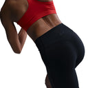 Nike Universa Women's High-Waisted 8" Biker Shorts with No Front Seam Black