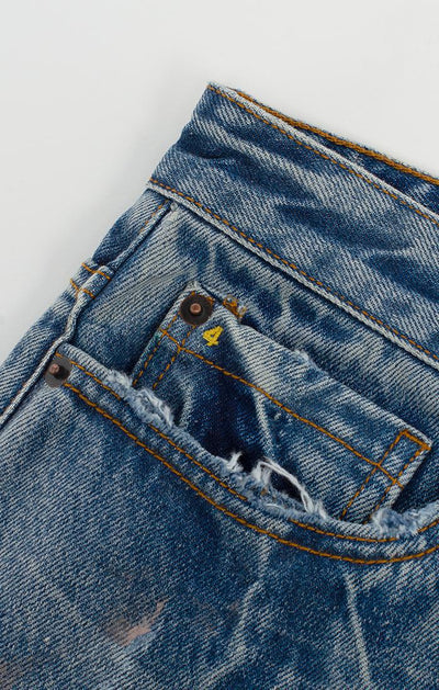 BLDG4 Flock Jean Faded Wash