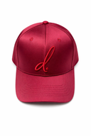 D. Dot Signature Buckle-Back Cap Burgundy/Pink