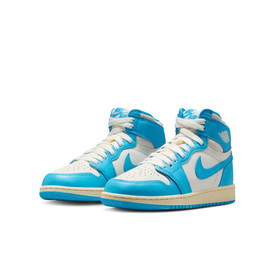 Air Jordan 1 High OG Big Kids' Shoes Dark Powder Blue/Dark Powder Blue-Sail