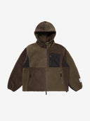 SCRT® Patchwork Hooded Fleece Green/Brown