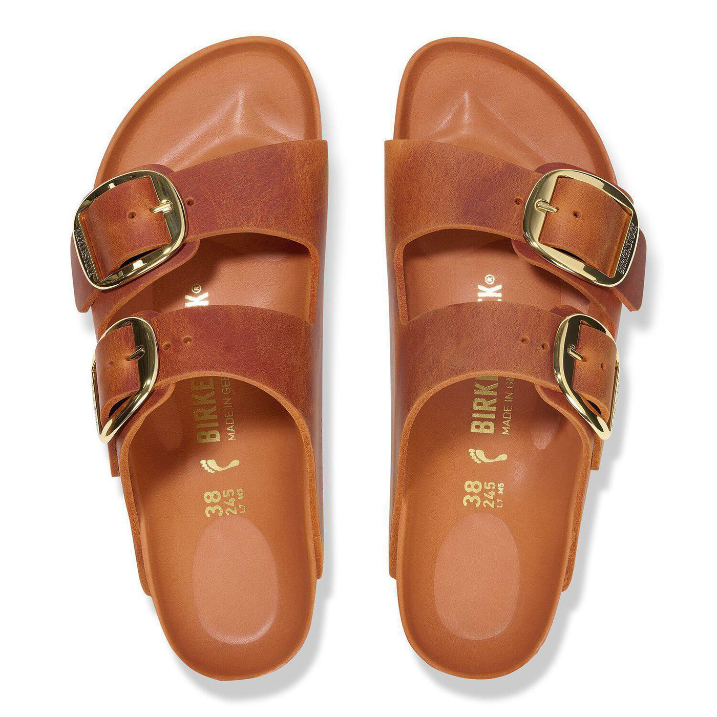 Birkenstock Arizona Big Buckle Oiled Leather Burnt Orange