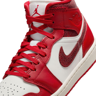 Women's Air Jordan 1 Mid SE Sail/Varsity Red-Team Red