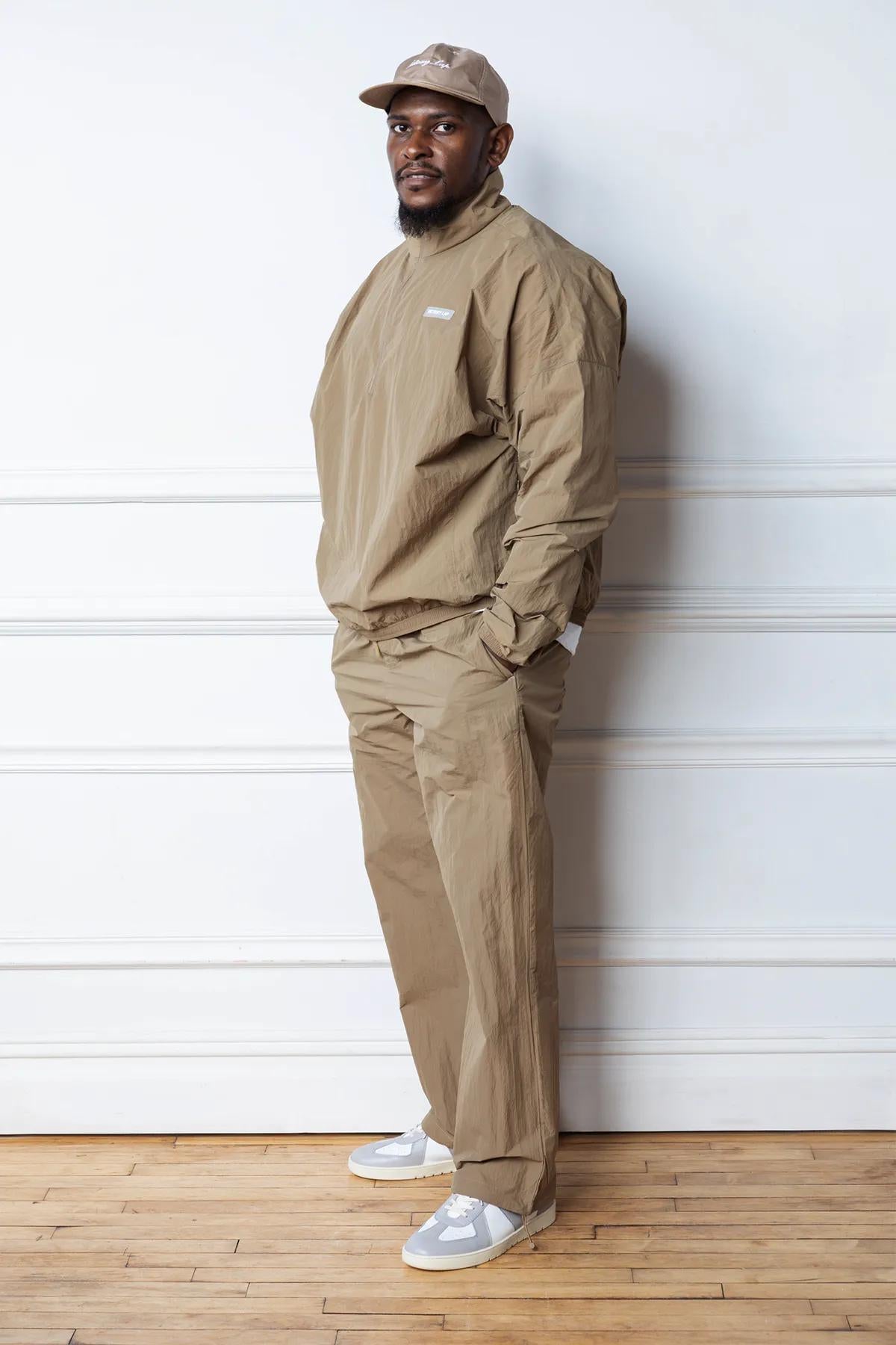 Victory Lap Crinkle Nylon Warm-up Shell Jacket