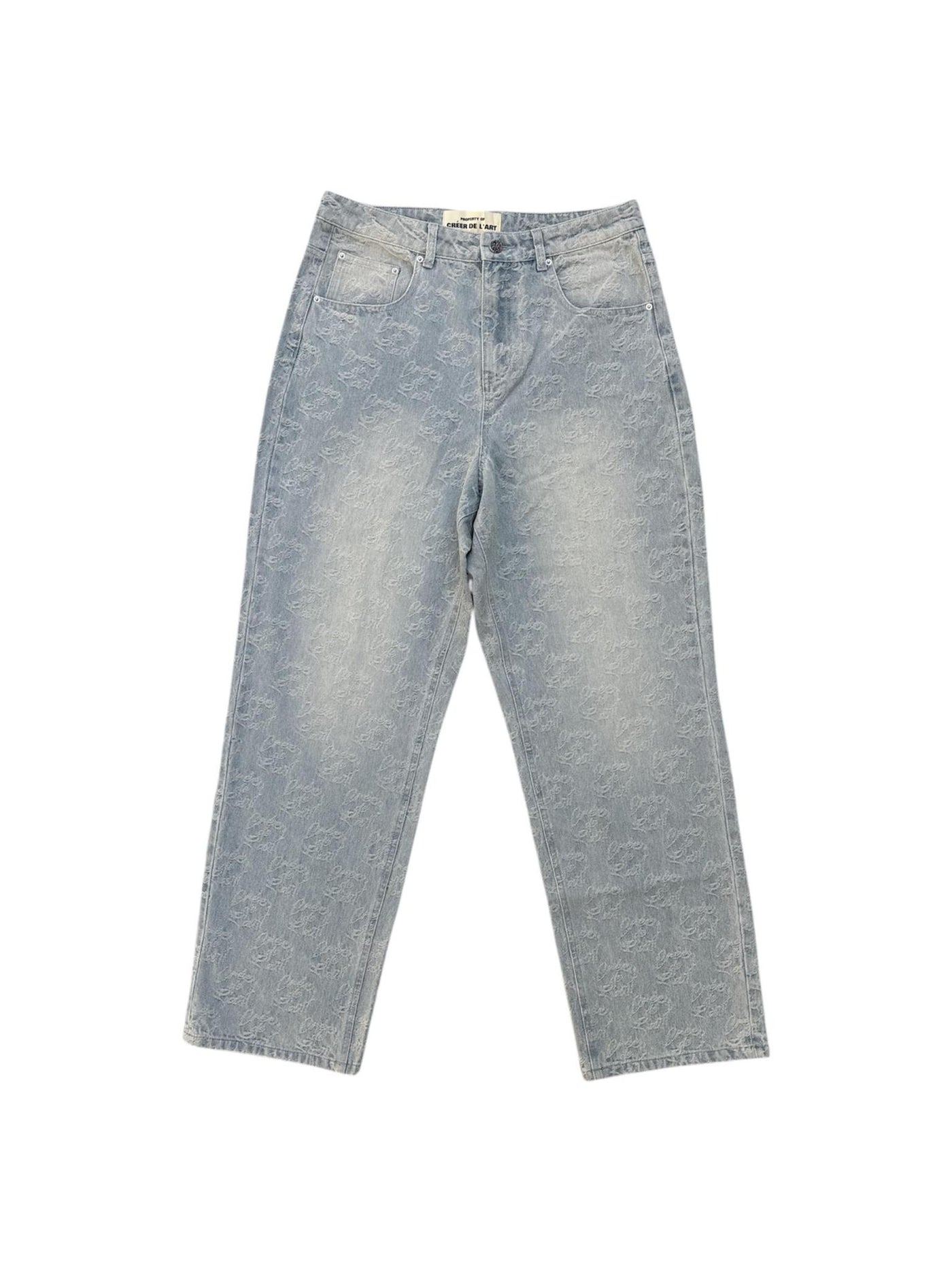 Creer De L’art Monogram Denim Jeans