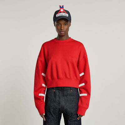 GSxWVB Oversized Short Sweat Scarlet