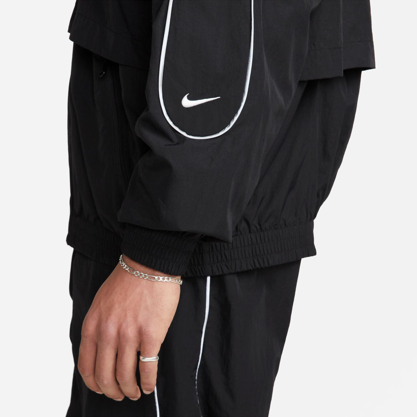 Nike Sportswear Solo Swoosh Men's Woven Track Jacket Black