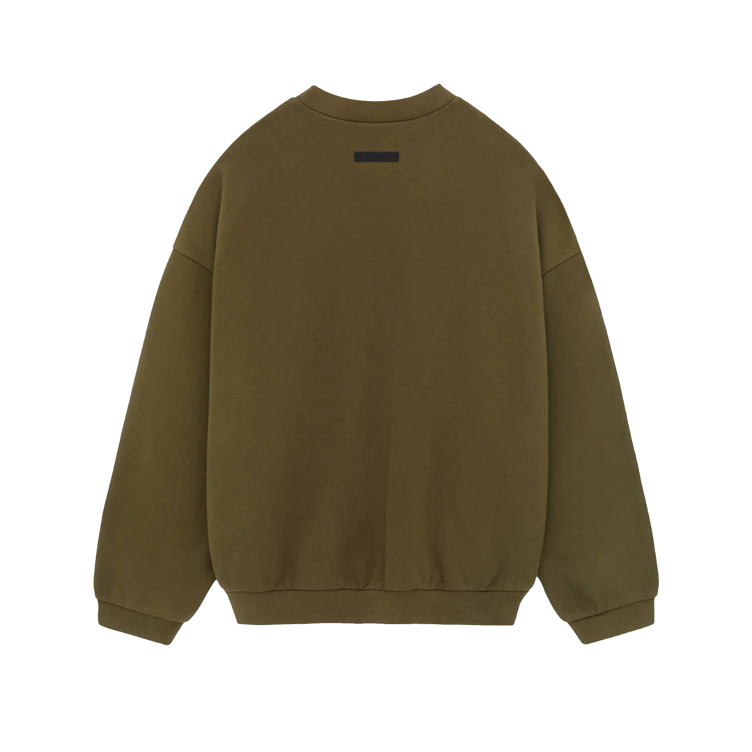 Fear of God Essentials Fleece Crewneck Olive